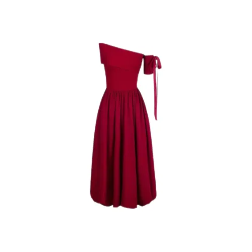 ABBY GODDESS Короткое платье с короткими рукавами женское красное