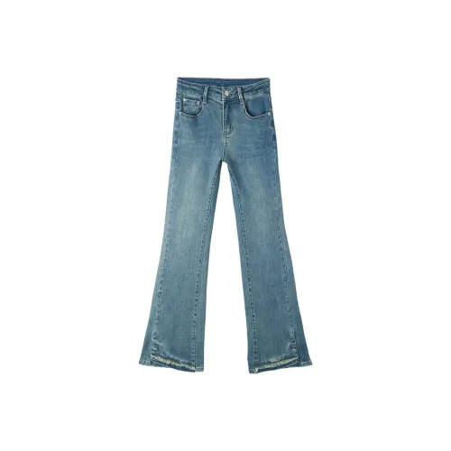 HIPPIEMISS Джинсы Женские Винтаж Зеленый