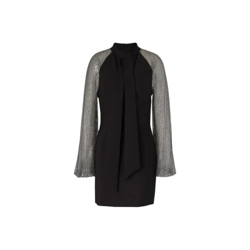 GENNY Длинное платье с длинными рукавами женское черное