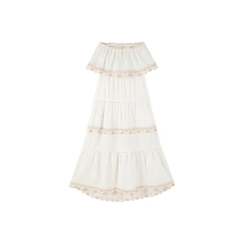 CARIEDO Без рукавов Платье Женское Белое