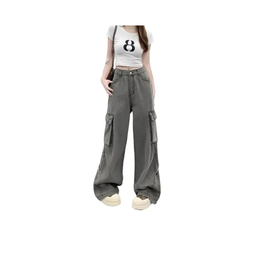 YEARNED Карго-брюки Унисекс Серый
