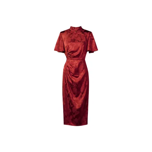 Duffy fashion Red Женские Короткие Платья с Рукавами