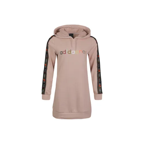 ADIDAS NEO FARM HDY DRSS Длинный рукав Платье Женское Жемчужно-розовый