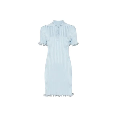 JIL SANDER Розовый/синий Женские Короткие Платья с Рукавами