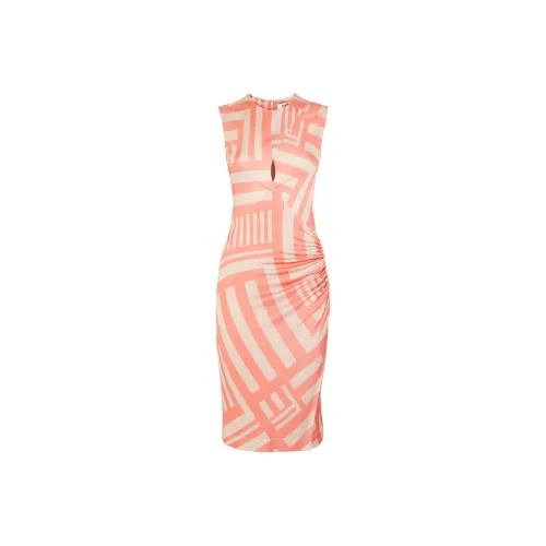 FENDI SS24 Sleeveless Dress Women's Pink FENDI SS24 Без рукавов Платье Женское Розовое
