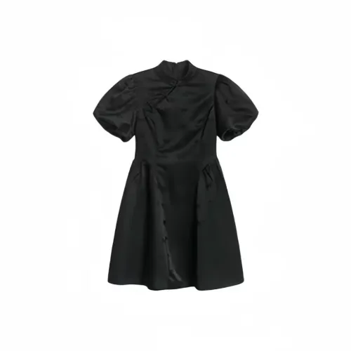 PUREIDOL Короткий рукав Платье Женское Черное