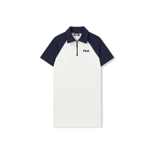 FILA ORIGINALE Облачный белый Женские Короткие Платья с Рукавами