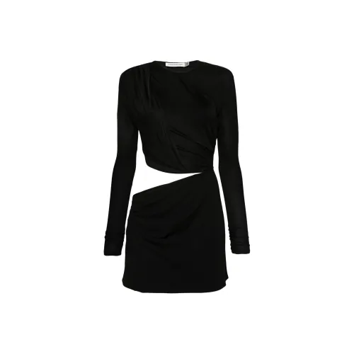 Christopher Esber SS24 Длинное платье с длинным рукавом женское черное