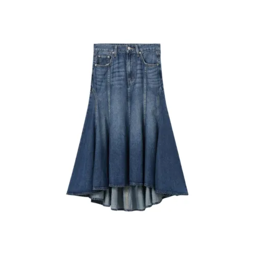 Levis Синие Женские Джинсовые Длинные Юбки