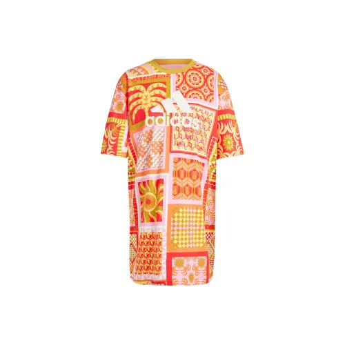 Adidas FARM Rio Победа Золотой Женские Короткие Платья с Рукавами