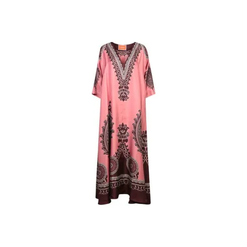 La DOUBLEJ. Длинное платье с длинными рукавами женское розовое