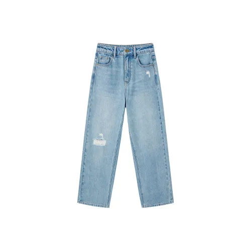 LEDIN Джинсы Женские Светлый Деним В наличии