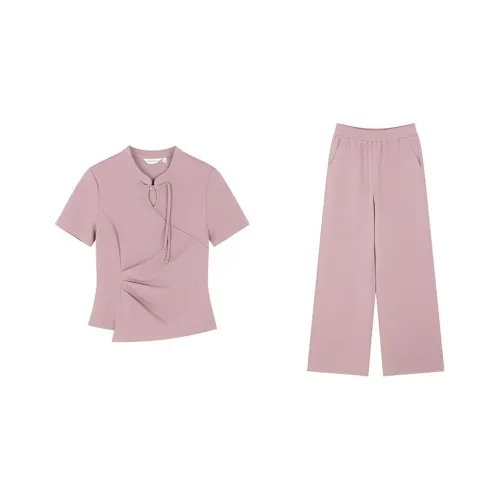 Mo Han Yi Mei SS24 Повседневный костюм женский розовый