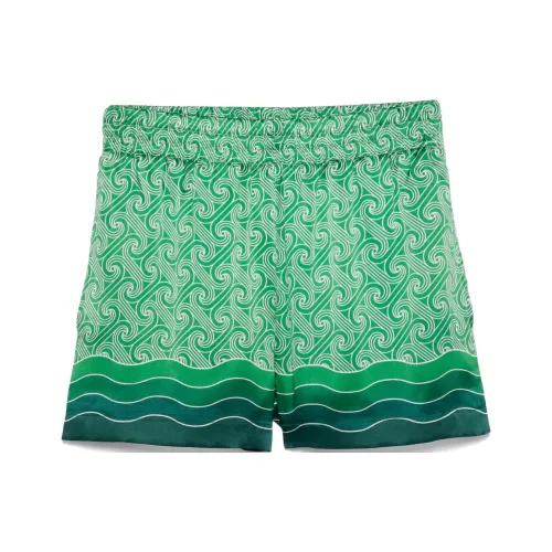 CASABLANCA FW24 Повседневные шорты Женские Ярко-зеленый