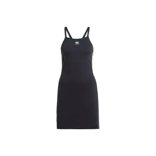 Adidas Originals 3 Stripes Мини Платье Slip Dress Женское Черное