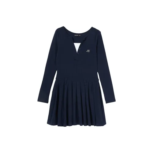 WESTLINK Длинное платье с длинными рукавами женское королевский синий