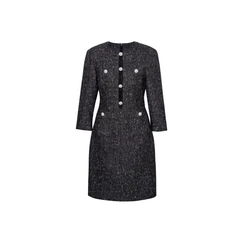 ROEYSHOUSE Длинное платье с длинными рукавами женское черное