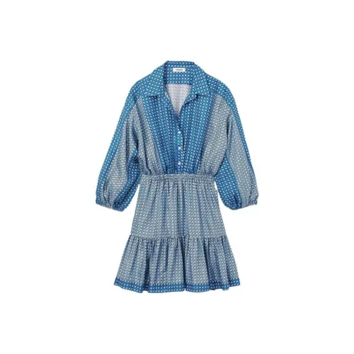 Sandro Длинное платье с длинными рукавами женское