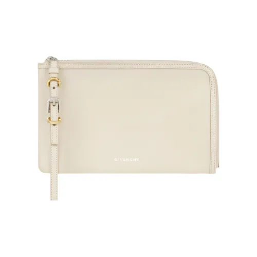 GIVENCHY Voyou Матовый Коровья кожа Кошелек Клатч Женские Бежевый