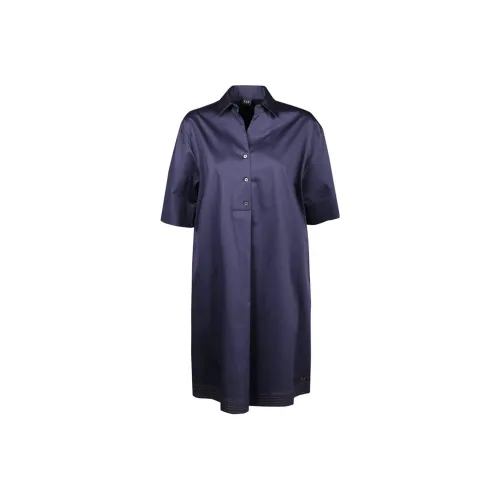 FAY Темно-синий Женские Короткие Платья с Рукавами