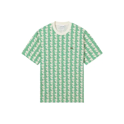 LACOSTE Белый Зеленый Мужская Футболка