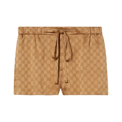 GUCCI Повседневные шорты женские медного цвета