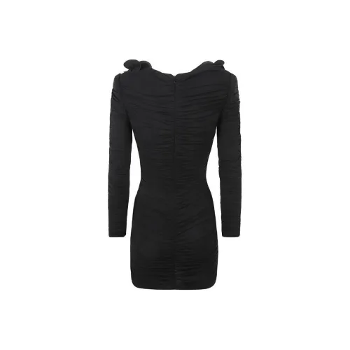 MAGDA BUTRYM Длинное платье с длинными рукавами женское черное