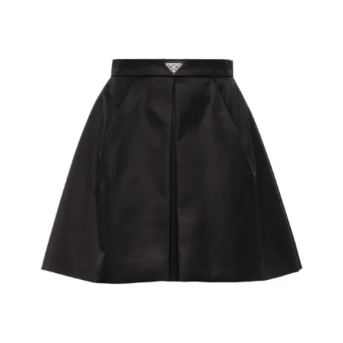 PRADA Черные Женские Повседневные Короткие Юбки