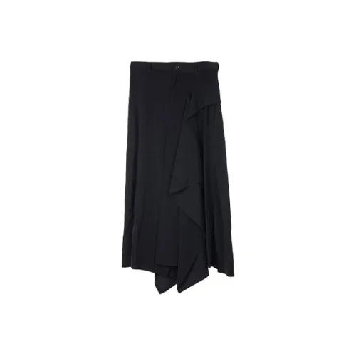 Yohji Yamamoto Черные Женские Повседневные Длинные Юбки
