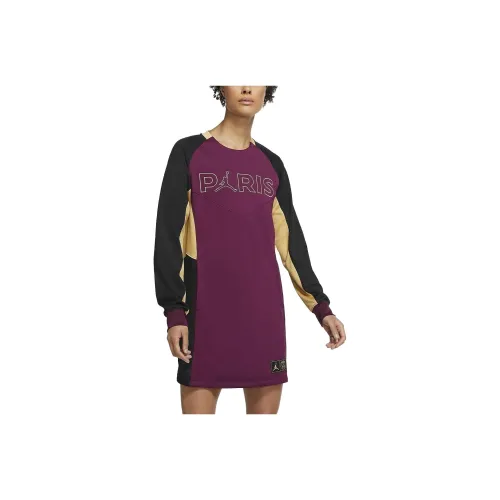 Джордан Фиолетовый Женские Длинные Платья с Длинными Рукавами