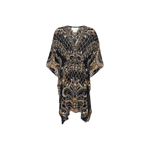 CAMILLA FW24 Длинное платье с длинными рукавами женское многоцветное