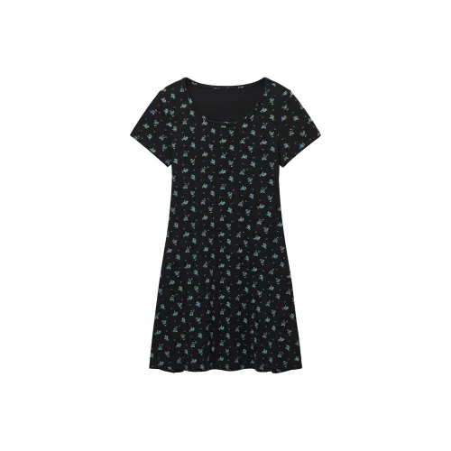 Hotwind Короткий рукав Платье Женское 01 Черный