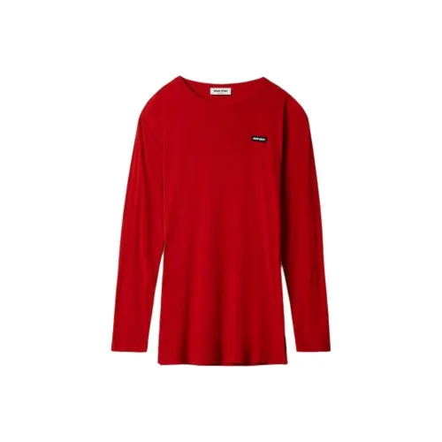MIU MIU Red Женские Длинные Рукава Платья