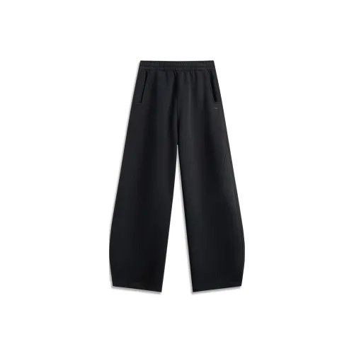 LINING Rijin Doujin Collection Вязаные Спортивные Штаны Женские Черные