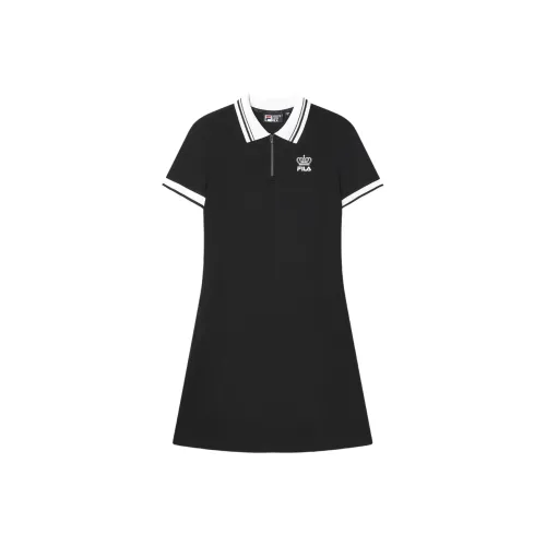 FILA Глубокий черный Женские Платья с коротким рукавом