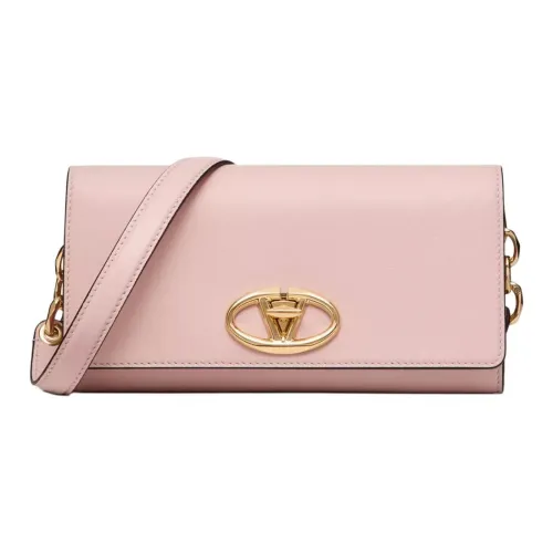 Valentino Vlogo Signature Кожа Сумка через плечо Сумка на плечо Женская Розовая