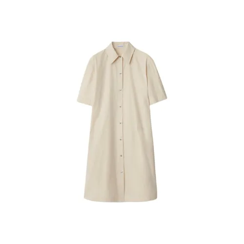 Burberry Калико Женские Платья с Короткими Рукавами
