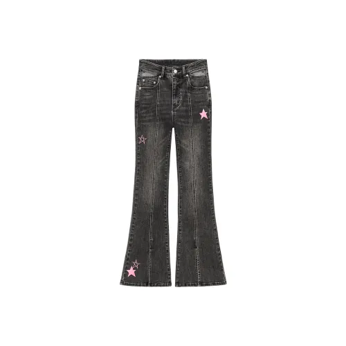 CHUU Черно-серые Женские Джинсы