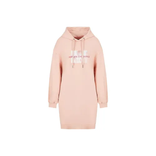 EMPORIO ARMANI Розовые Женские Длинные Платья с Рукавами