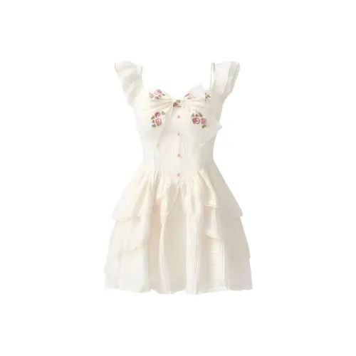 IQC Короткий рукав платье женский белый