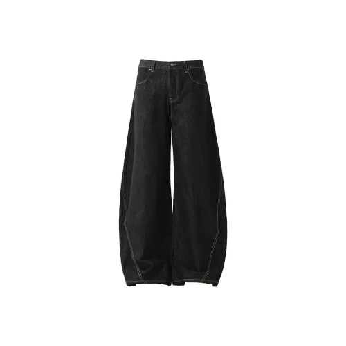 BLANKIN. Черные унисекс джинсы