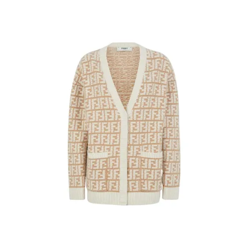 FENDI FW22 Кашемир Свитер Женский Коричневый