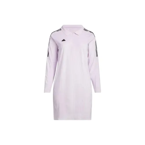 Adidas Длинный рукав Платье Женское Розовое