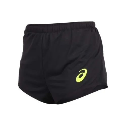 Asics Повседневные шорты Женские Черный Флуоресцентный Зеленый