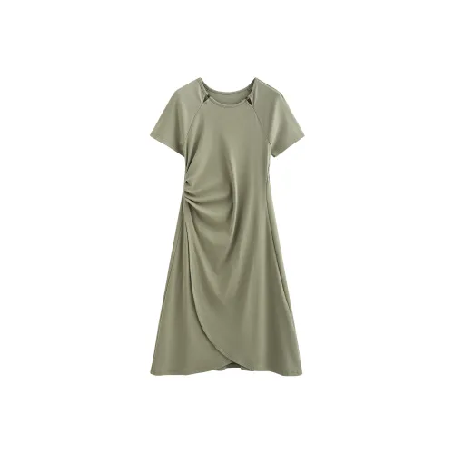 Initial Language Короткий рукав Платье Женское