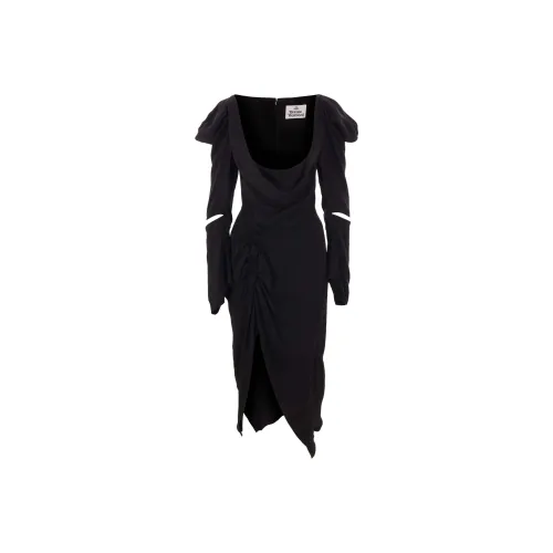 Vivienne Westwood Black Женские Длинные Рукава Платья