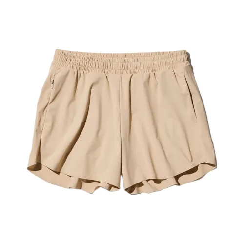 UNIQLO Повседневные шорты женские бежевый