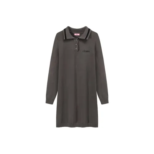 CHUU Женские Длинные Платья с Рукавами