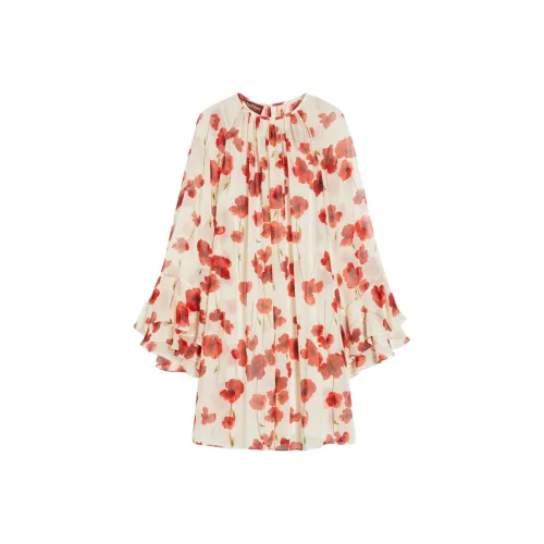 MaxMara Studio Zoraide Длинное платье с длинными рукавами женское бежевое