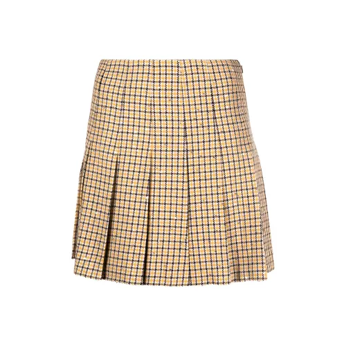 Alessandra Rich Желтая Женская Повседневная Короткая Юбка